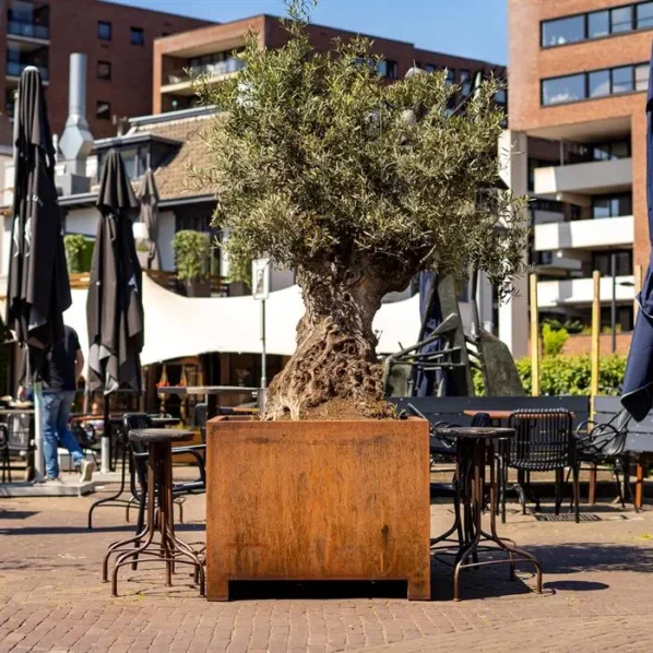 Kvetináč CARREZ s nožičkami obdĺžnik cortén