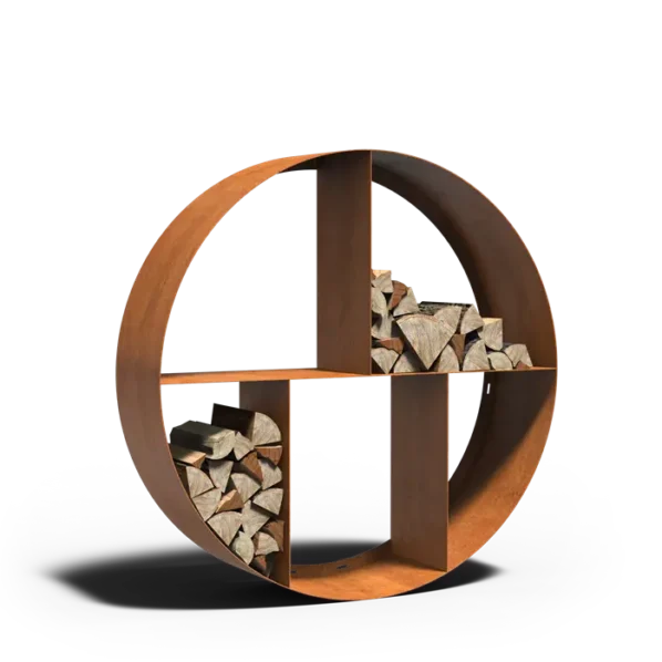 Drevník LOGG RONDE cortén