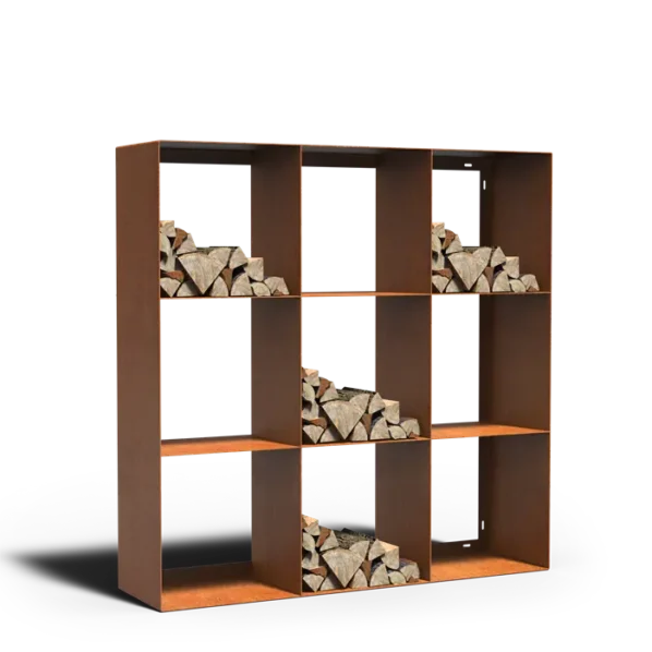 Drevník LOGG QUAD cortén