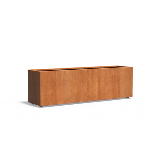 Kvetináč CARREZ s kolieskami obdĺžníkový cortén