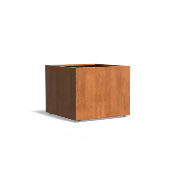 Kvetináč CARREZ s kolieskami štvorcový cortén