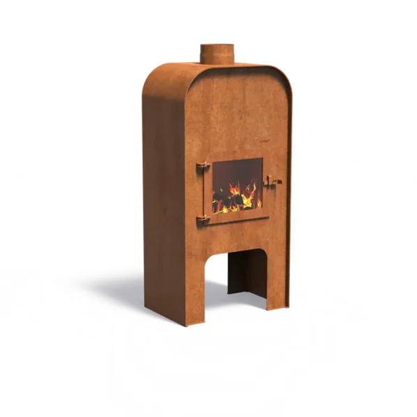 Vonkajší krb GAP s dvierkami cortén