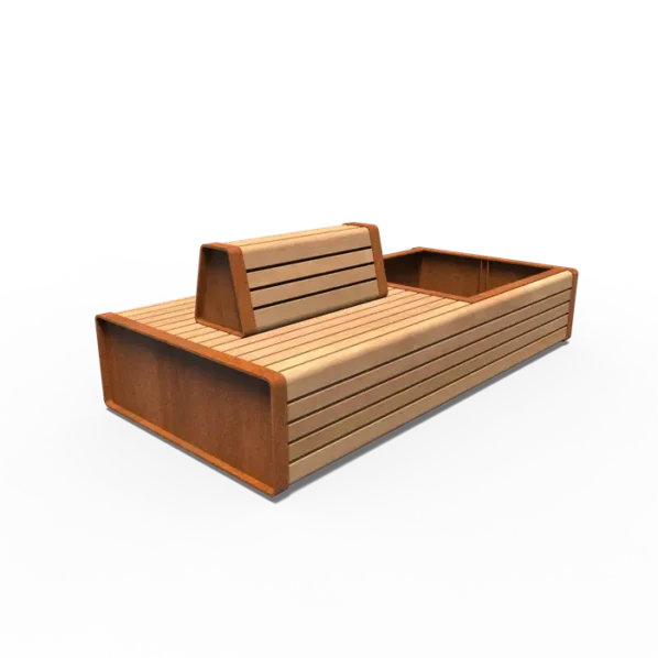 Dvojitá lavička STORR cortén