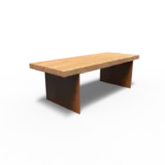 Vonkajší stôl BORG corténová oceľ Garapa