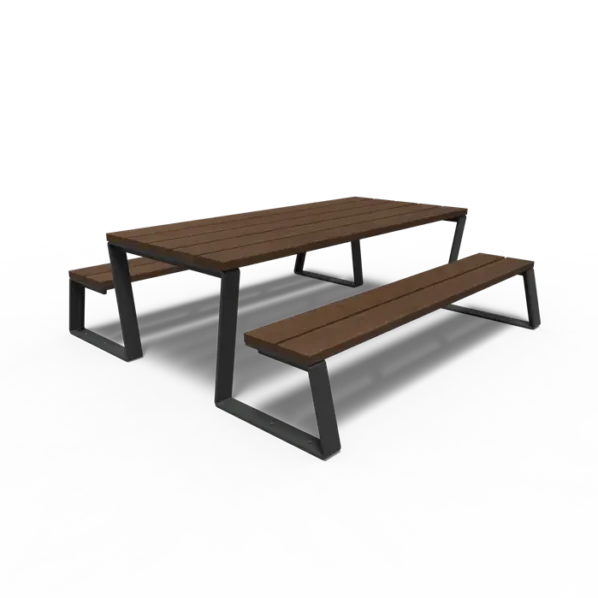 Piknikový set MIO povrchovo upravená oceľ Kebony