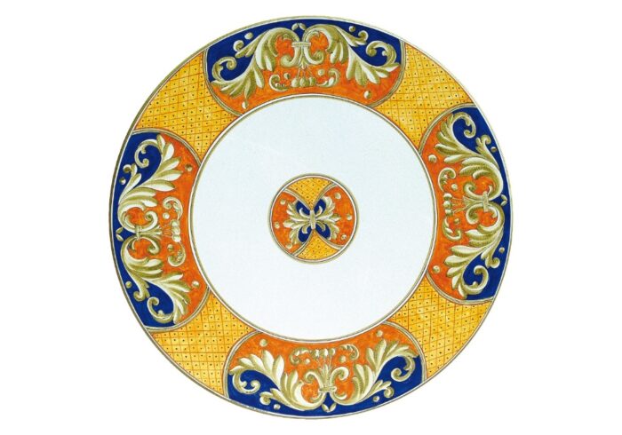 Firenze, ručne maľovaný okrúhly stôl z lávového kameňa