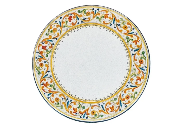 Gafa 15, ručne maľovaný okrúhly stôl z lávového kameňa