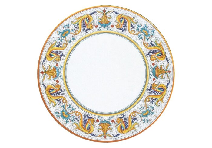 Raffaello, ručne maľovaný okrúhly stôl z lávového kameňa