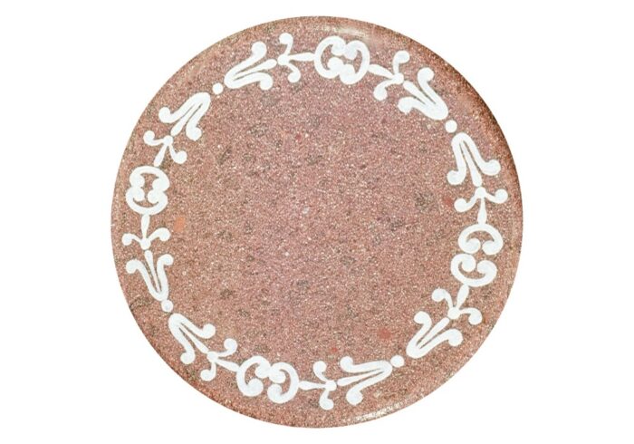 Roma, ručne maľovaný okrúhly stôl z lávového kameňa