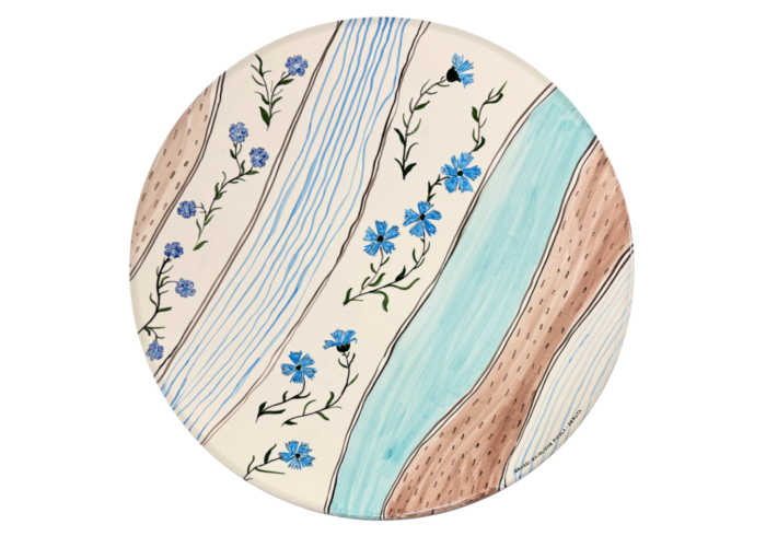 Amabile, ručne maľovaný okrúhly stôl z lávového kameňa