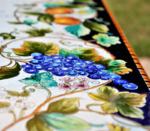 Fantasia di Frutta, ručne maľovaný obĺžnikový stôl z lávového kameňa