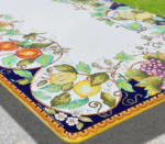 Fantasia di Frutta, ručne maľovaný obĺžnikový stôl z lávového kameňa