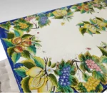 Dea, ručne maľovaný oválny stôl z lávového kameňa