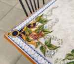 Patio, ručne maľovaný obĺžnikový stôl z lávového kameňa