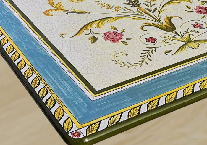 San Marco, ručne maľovaný obĺžnikový stôl z lávového kameňa