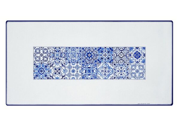 Azulejos centrale, ručne maľovaný obĺžnikový stôl z lávového kameňa
