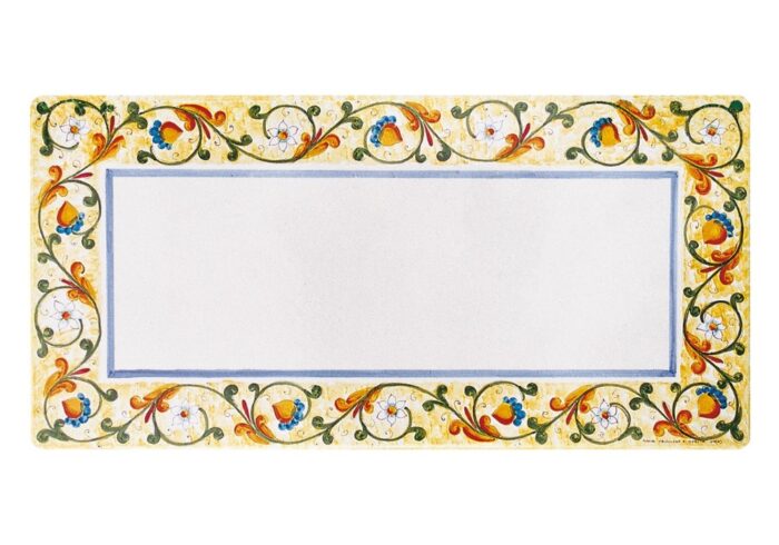 Gafa 74, ručne maľovaný obĺžnikový stôl z lávového kameňa