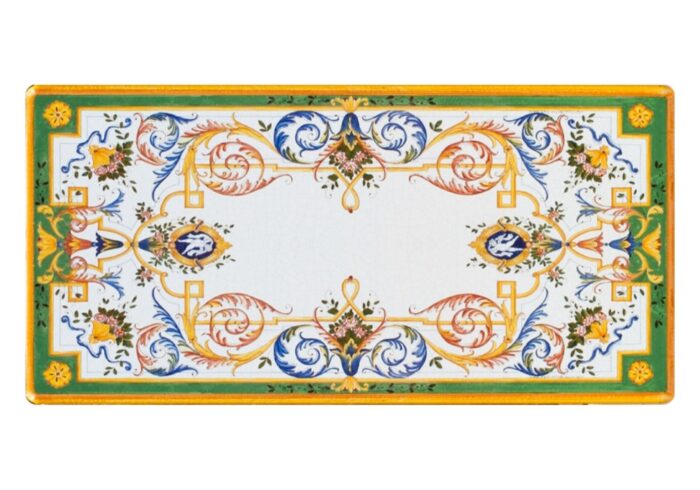 Michelangelo, ručne maľovaný obĺžnikový stôl z lávového kameňa