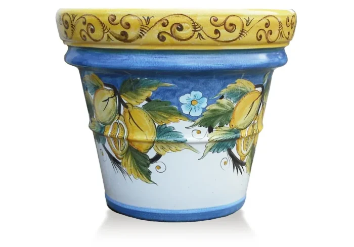 Zdobená terakotová nádoba Limoni Fascia Turchese