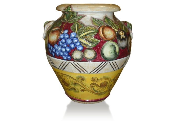 Toskánska terakotová amfora Caravaggio Fascia Rossa