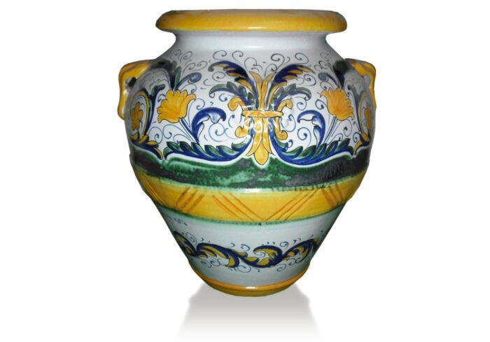 Toskánska terakotová amfora Fascia Verde Ramina