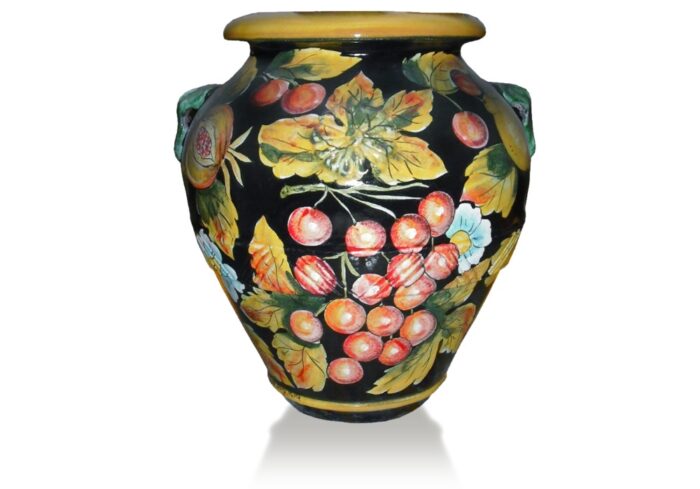 Toskánska terakotová amfora Frutta Fondo Nero