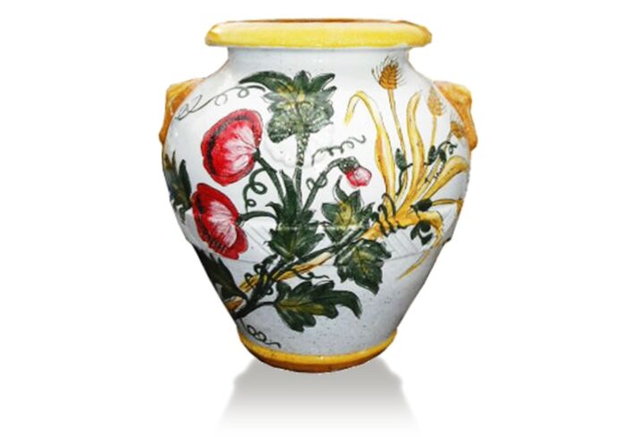 Toskánska terakotová amfora Inglese Papaveri e Spighe