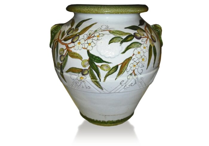 Toskánska terakotová amfora Olive e Fiori